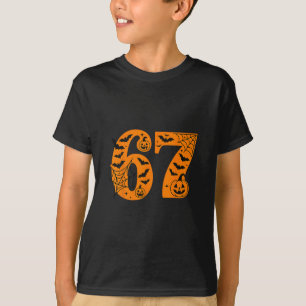 67 Halloween Six Seven Brainrot Meme Pojkar Barn K T Shirt