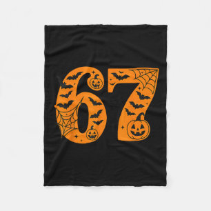 67 Halloween Six Seven Brainrot Meme Pojkar Kul Fleecefilt