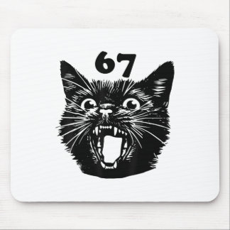 67 Halloween Svart Katt Brainrot Meme Sex Sju Tjej Musmatta