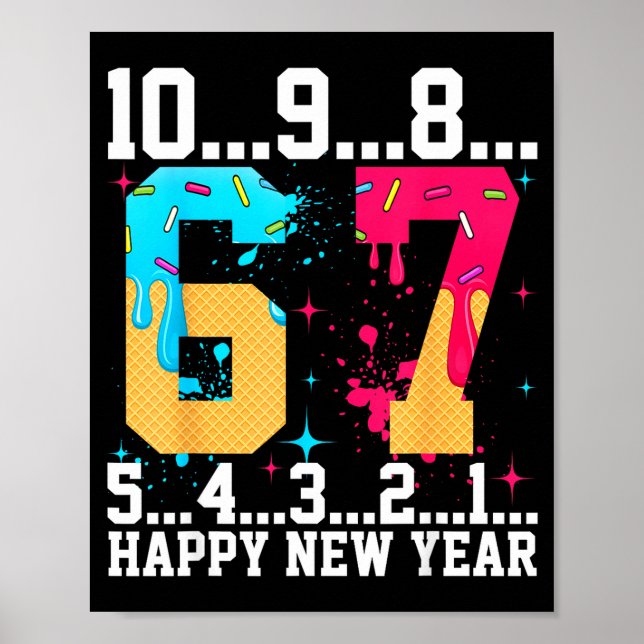 67 Happy New Year Six Seven Funny Countdown 2026  Poster (Framsidan)
