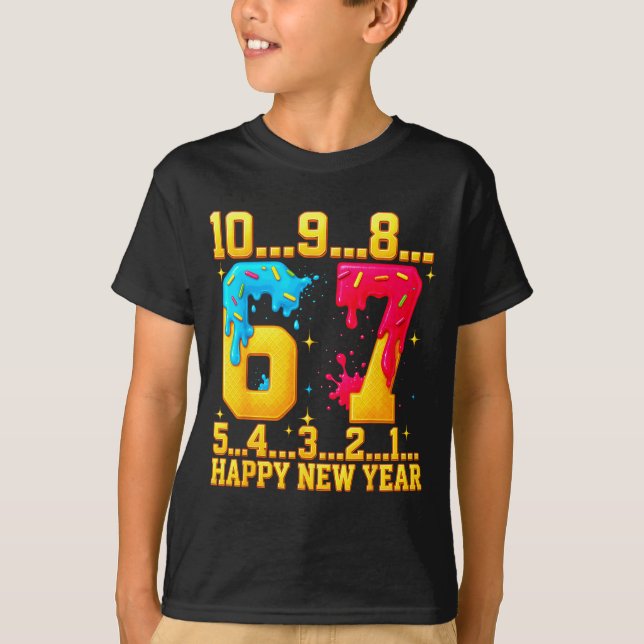 67 Happy New Year Six Seven Funny Countdown 2026  T Shirt (Framsida)