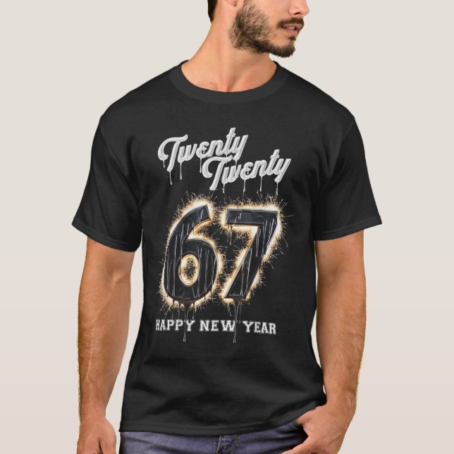 67 Happy New Year's Eve Six Seven Funny 2026 Brain T Shirt (Framsida)