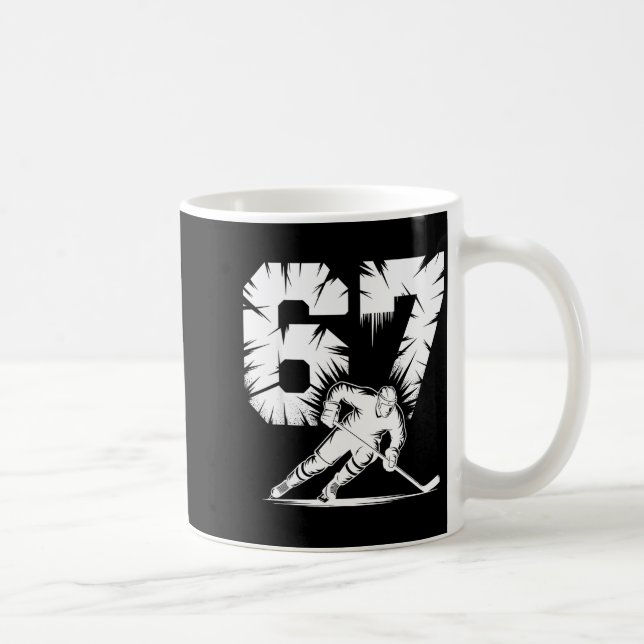 67 Hockey Cool Six Seven Gen Alpha Slang Winter St Kaffemugg (Höger)