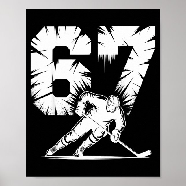 67 Hockey Cool Six Seven Gen Alpha Slang Winter St Poster (Framsidan)