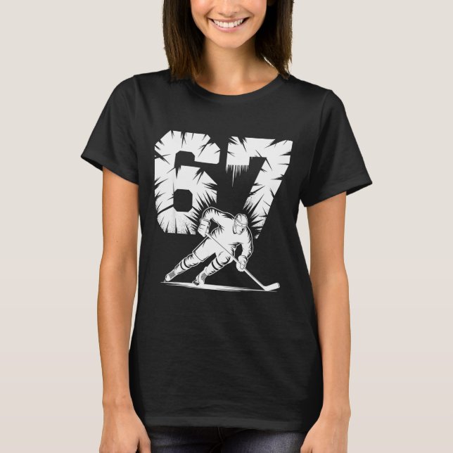 67 Hockey Cool Six Seven Gen Alpha Slang Winter St T Shirt (Framsida)