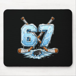 67 Hockey Drip Nummer Roligt Meme Stil Pojkar Graf Musmatta