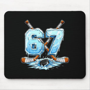67 Hockey Drip Nummer Roligt Meme Stil Pojkar Graf Musmatta
