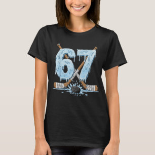 67 Hockey Drip Nummer Roligt Meme-stil Pojkar, hoc T Shirt