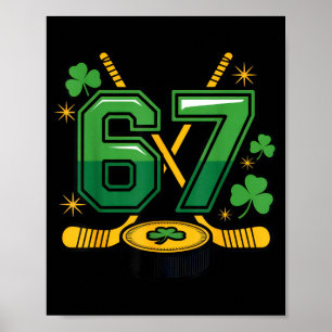 67 hockey fans entusiastiska irländska vibrationer poster