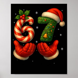 67 Hockey-händer Roligt julmem Santa Poster