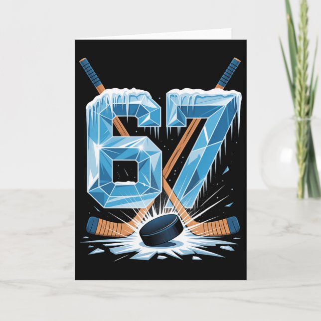 67 Hockey Meme Six Seven 6 7 Hockey Meme 67  Kort (Framsida)