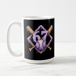 67 Ice Cream Drip Baseball Meme Funny Retro Sport Kaffemugg