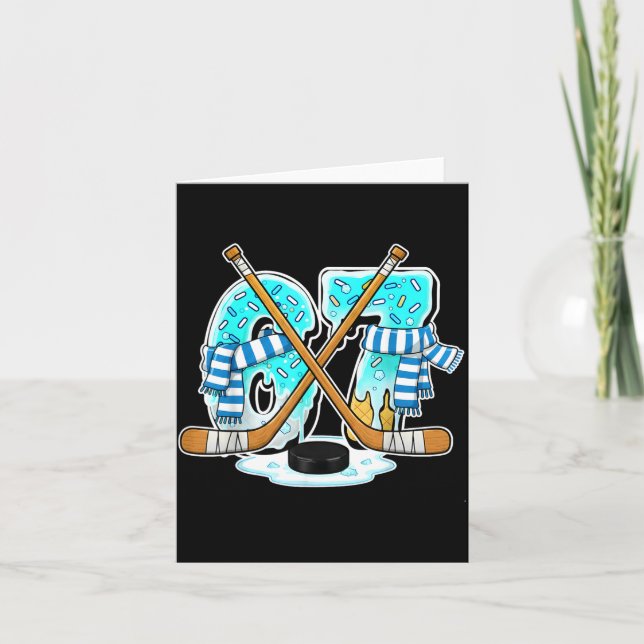 67 Ice Cream Drip Hockey Gen Alpha Slang Six Seven Kort (Framsida)