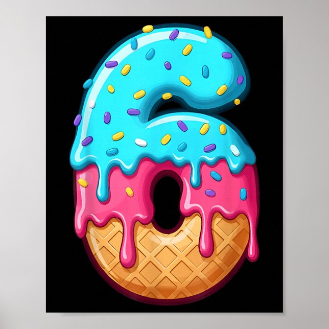 67 Ice Cream Drip Meme Funny 6 7 Halloween Costume Poster (Framsidan)