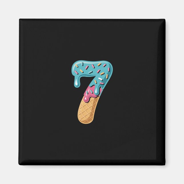 67 Ice Cream Drip Meme Funny Six Seven Matching Pa Magnet (Framsidan)