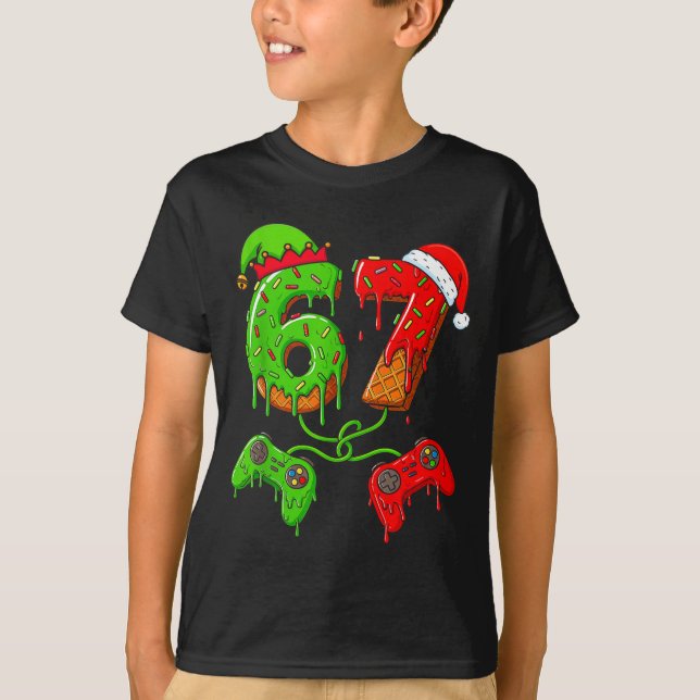 67 Ice Cream Drip Meme Gamer Six Seven Christmas B T Shirt (Framsida)