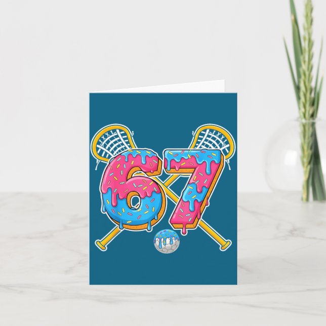 67 Ice Cream Drip Meme Gen Alpha Slang Lacrosse Sr Kort (Framsida)