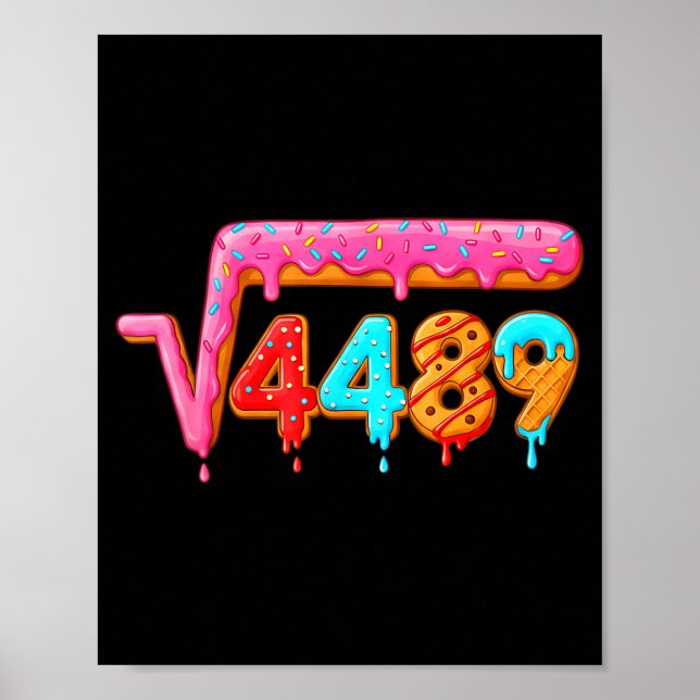 67 Ice Cream Drip Meme Math Teacher School Square  Poster (Framsidan)