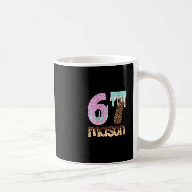 67 Ice Cream Drip Meme Six Seven Gen Alpha Slang T Kaffemugg (Höger)