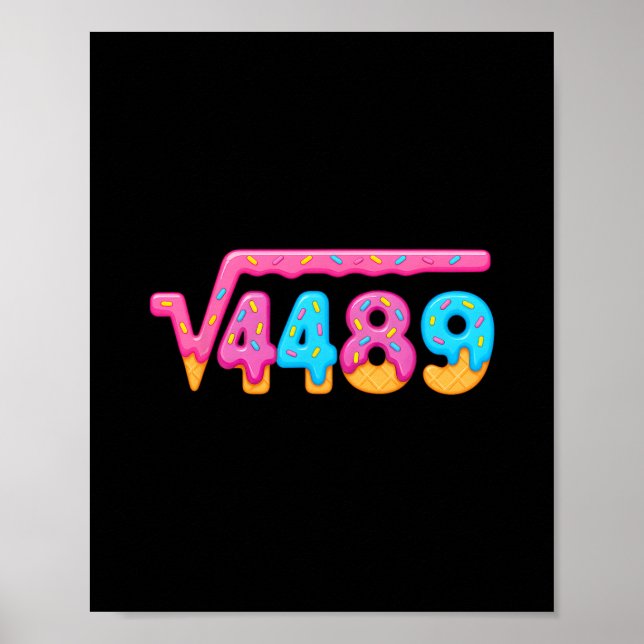 67 Ice Cream Drip Meme Square Root 4489 Gen Alpha  Poster (Framsidan)
