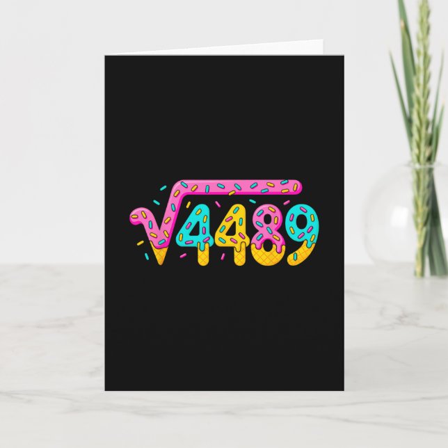 67 Ice Cream Drip Meme Square Root 4489 Slang Math Kort (Framsida)