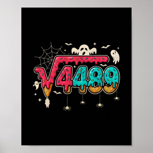 67 Ice Cream Drip Meme Square Root 4489 Slang Math Poster (Framsidan)
