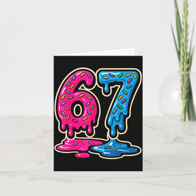 67 Ice Cream Meme Six Seven  Kort (Framsida)