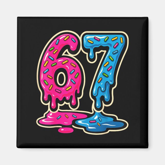 67 Ice Cream Meme Six Seven  Magnet (Framsidan)