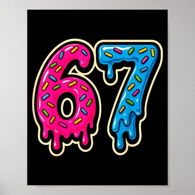 67 Ice Cream Meme Six Seven  Poster (Framsidan)