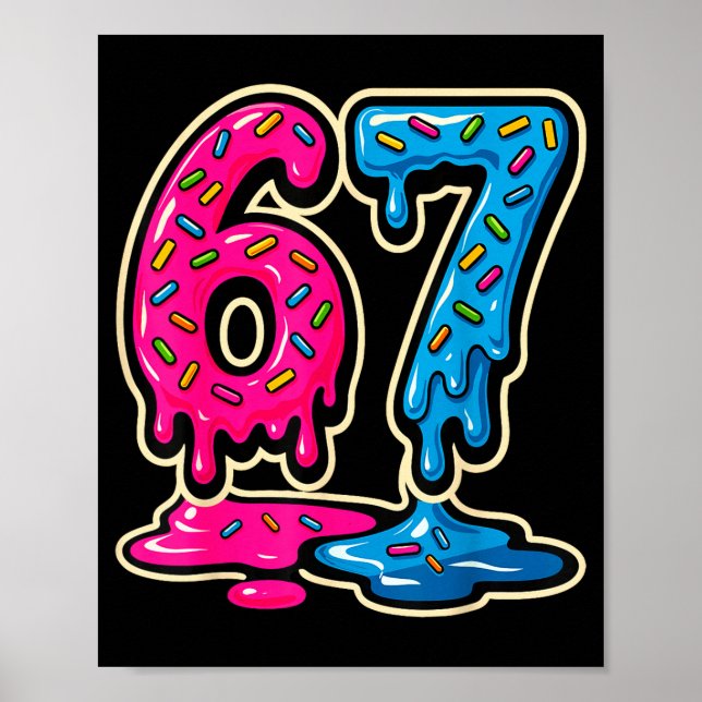 67 Ice Cream Meme Six Seven  Poster (Framsidan)