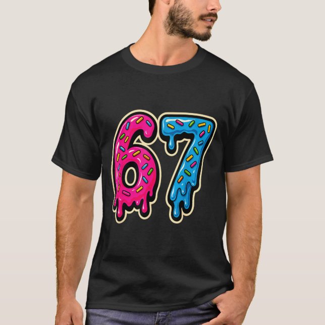 67 Ice Cream Meme Six Seven  T Shirt (Framsida)