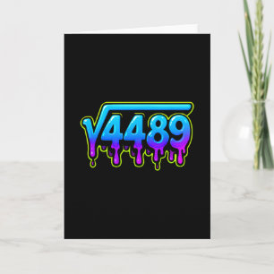 67 Ice Meme Kvadratrot 4489 Slang Matematiklärare Kort