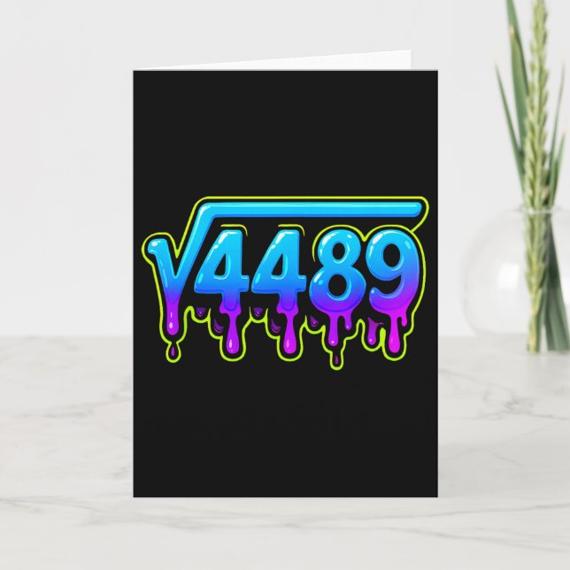 67 Ice Meme Kvadratrot 4489 Slang Matematiklärare  Kort (Framsida)