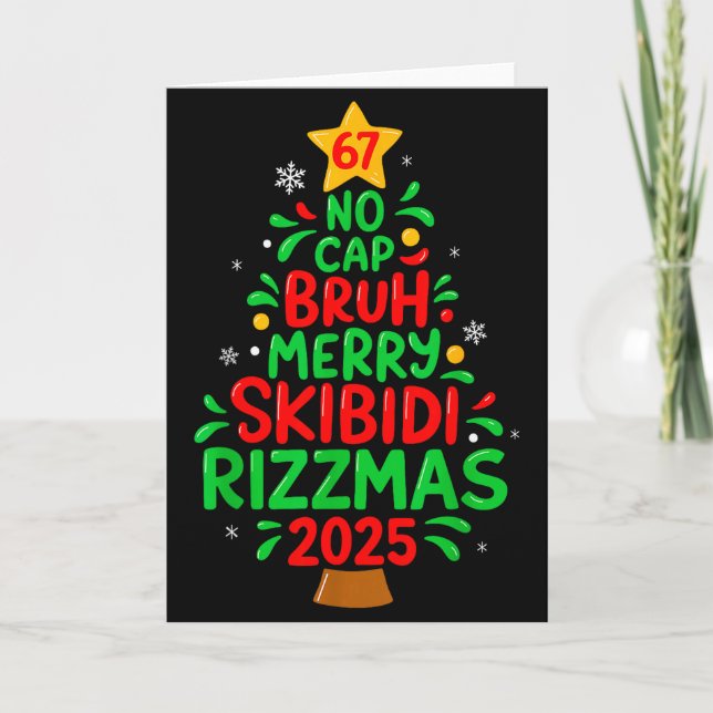 67 Inget Cap Bruh Skibidi Rizzmas Gen Alpha Kids J Kort (Framsida)