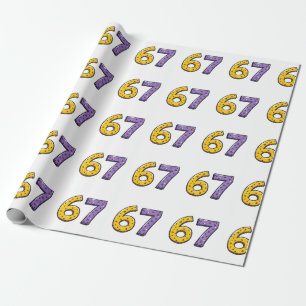 67 Inget som helst betyder gul och lila Presentpapper