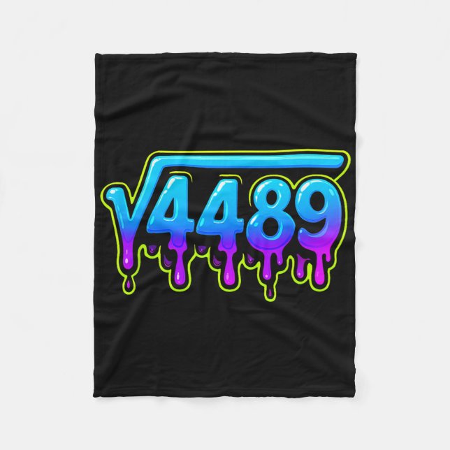 67 Ismem fyrkantig rot 4489 Slang Matematiklärare  Fleecefilt (Framsidan)