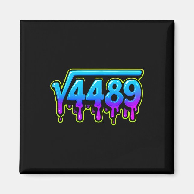 67 Ismem fyrkantig rot 4489 Slang Matematiklärare  Magnet (Framsidan)