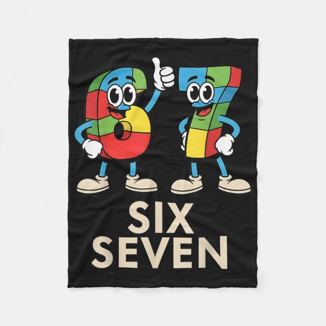 67 Italian Brainrot Funny Italian Brainrot Kids 67 Fleecefilt (Framsidan)