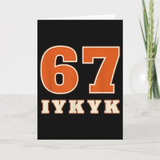 67 Iykyk Retro Style Athletic Vintage Design Kort