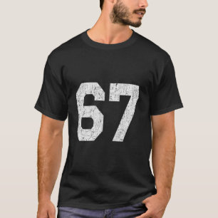 #67 Jersey Uniform Varsity Sports Number T Shirt