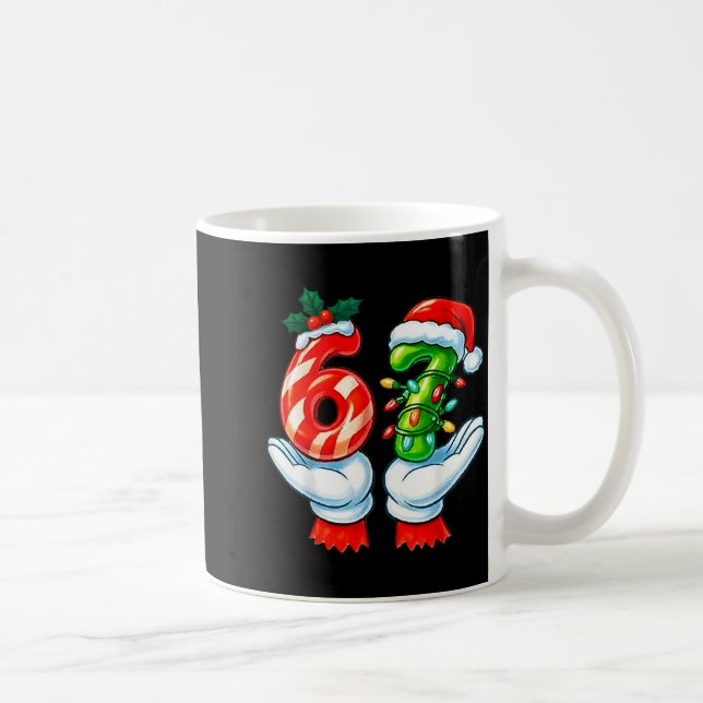 67 jul 67 meme Gen Alpha slang sockers Xm Kaffemugg (Höger)