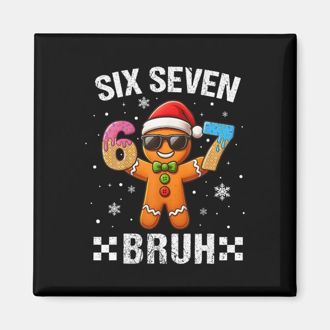 67 Jul 6 7 Meme Pepparkaksgubbe Xmas Pyjamas Magnet (Framsidan)
