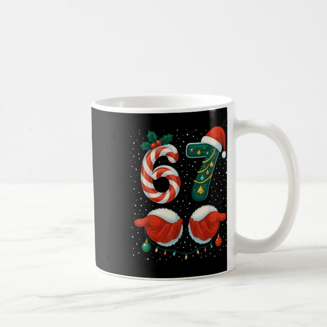 67 jul 6 7 Meme Pyjamas Högtid Gen Alpha Sl Kaffemugg (Höger)