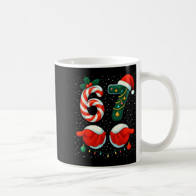 67 jul 6 7 meme pyjamas högtid Gen Alpha Sl Kaffemugg (Höger)