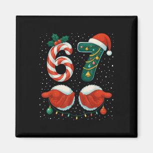 67 jul 6 7 Meme Pyjamas Julfirande Gen Alpha Sl Magnet