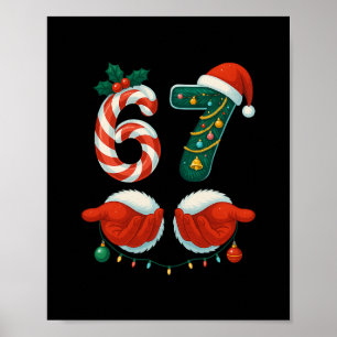 67 jul 6 7 Meme Pyjamas Julfirande Gen Alpha Sl Poster