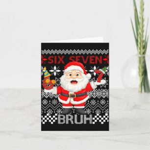 67 jul 6 7 Sex Sju Bruh Xmas Tomte Tröja Kort