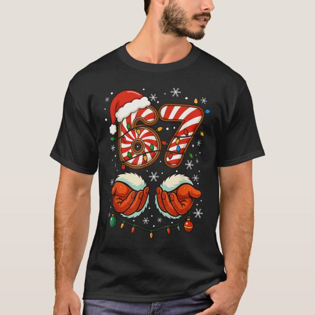 67 Jul Funny 6 7 Meme Pyjamas Högtid Gen Al T Shirt (Framsida)