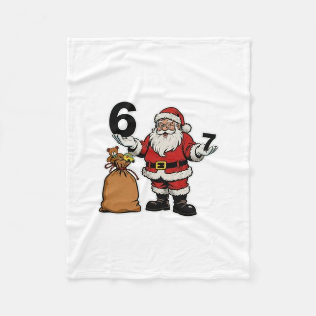 67 Jul Funny Sex Sju Meme Brainrot Tomte C Fleecefilt (Framsidan)