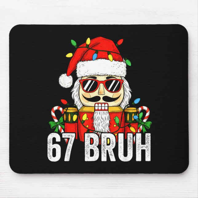 67 jul julknäckare Bruh 6 7 rolig jul 6 Musmatta (Framsidan)